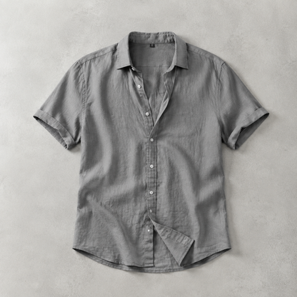 Men's Short Sleeve Shirt - Lightweight Casual Button Down
