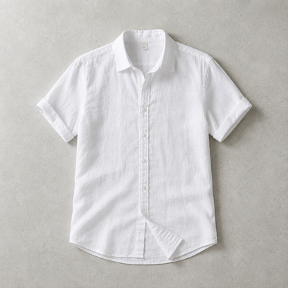 Men's Short Sleeve Shirt - Lightweight Casual Button Down