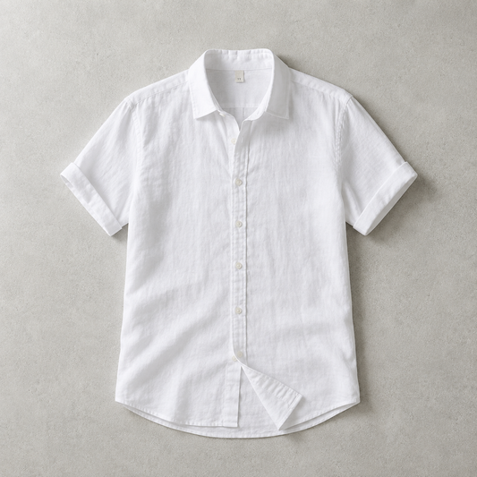 Men's Short Sleeve Shirt - Lightweight Casual Button Down