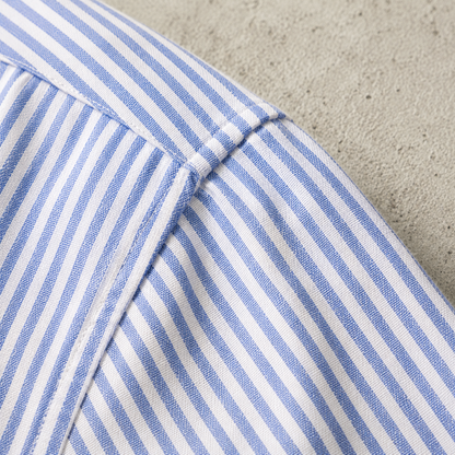 Men's Overshirt - Striped Long Sleeve Casual Shirt Jacket