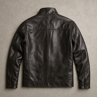 Men's Faux Leather Jacket - Faux Fur Lined Warm Winter Outerwear