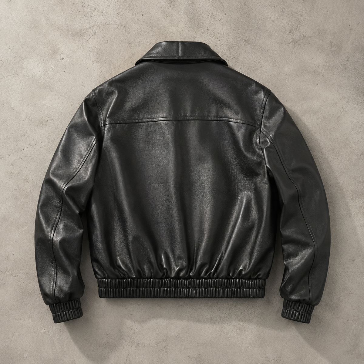 Men's Faux Leather Jacket - Boxy Fit Casual Outerwear