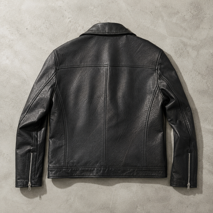 Men's Faux Leather Jacket - Slim Fit Casual Motorcycle Style