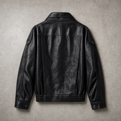 Men's Biker Jacket - Oversized Belted Motorcycle Style