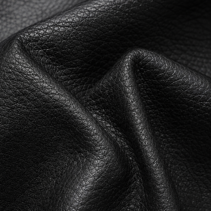 Men's Faux Leather Bomber Jacket - Cropped Casual Outerwear