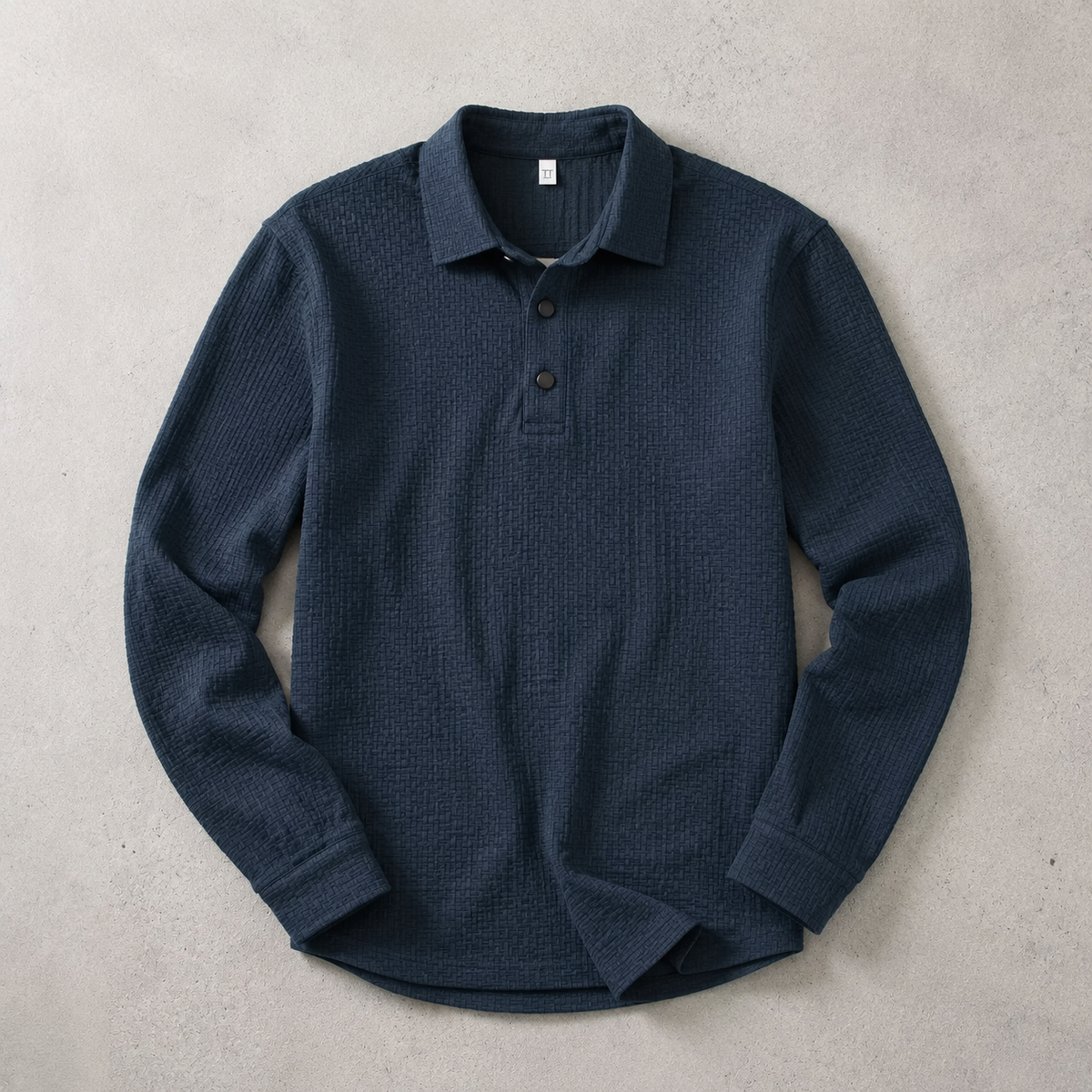 Men's Knit Polo Shirt - Textured Short Sleeve Casual Top