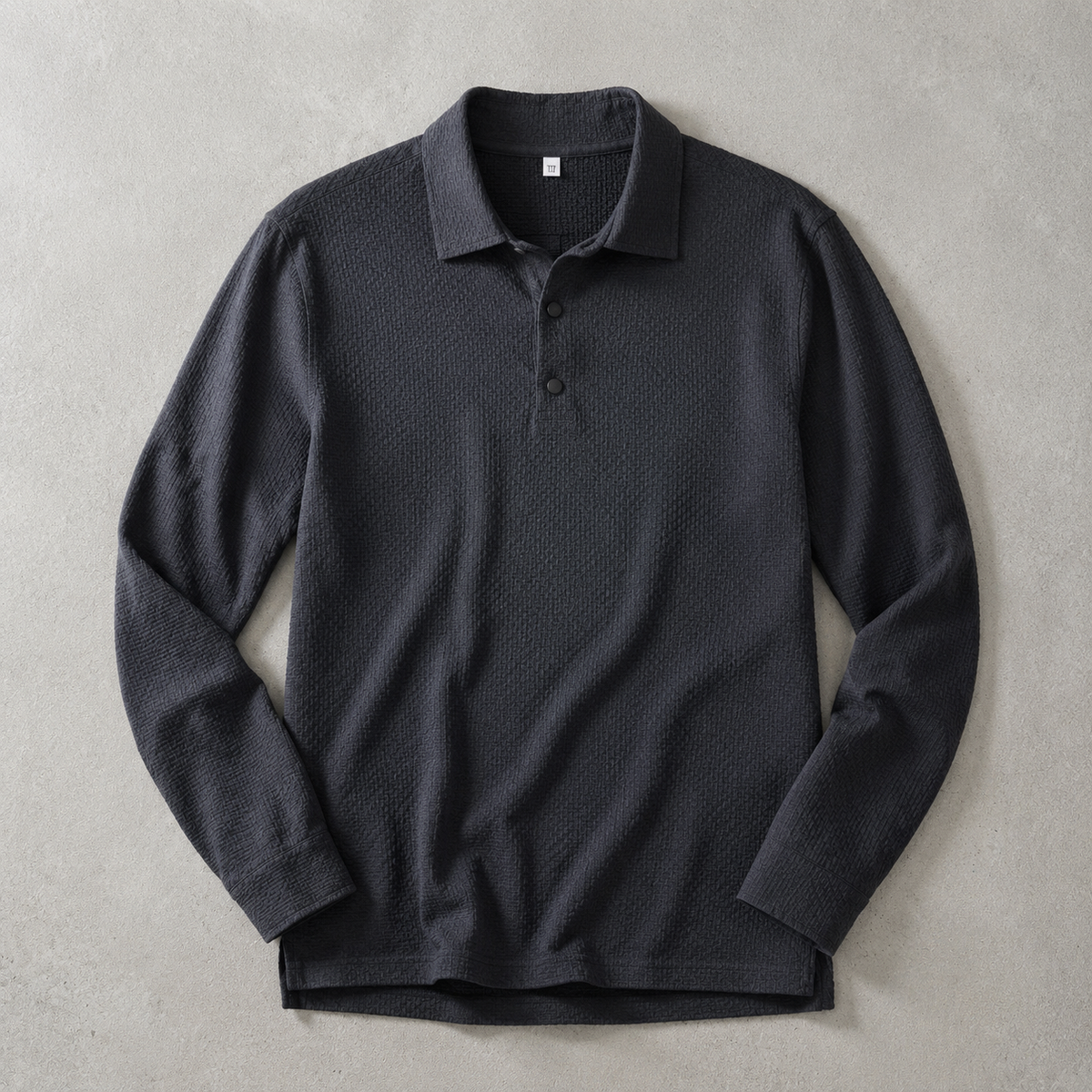 Men's Knit Polo Shirt - Textured Short Sleeve Casual Top