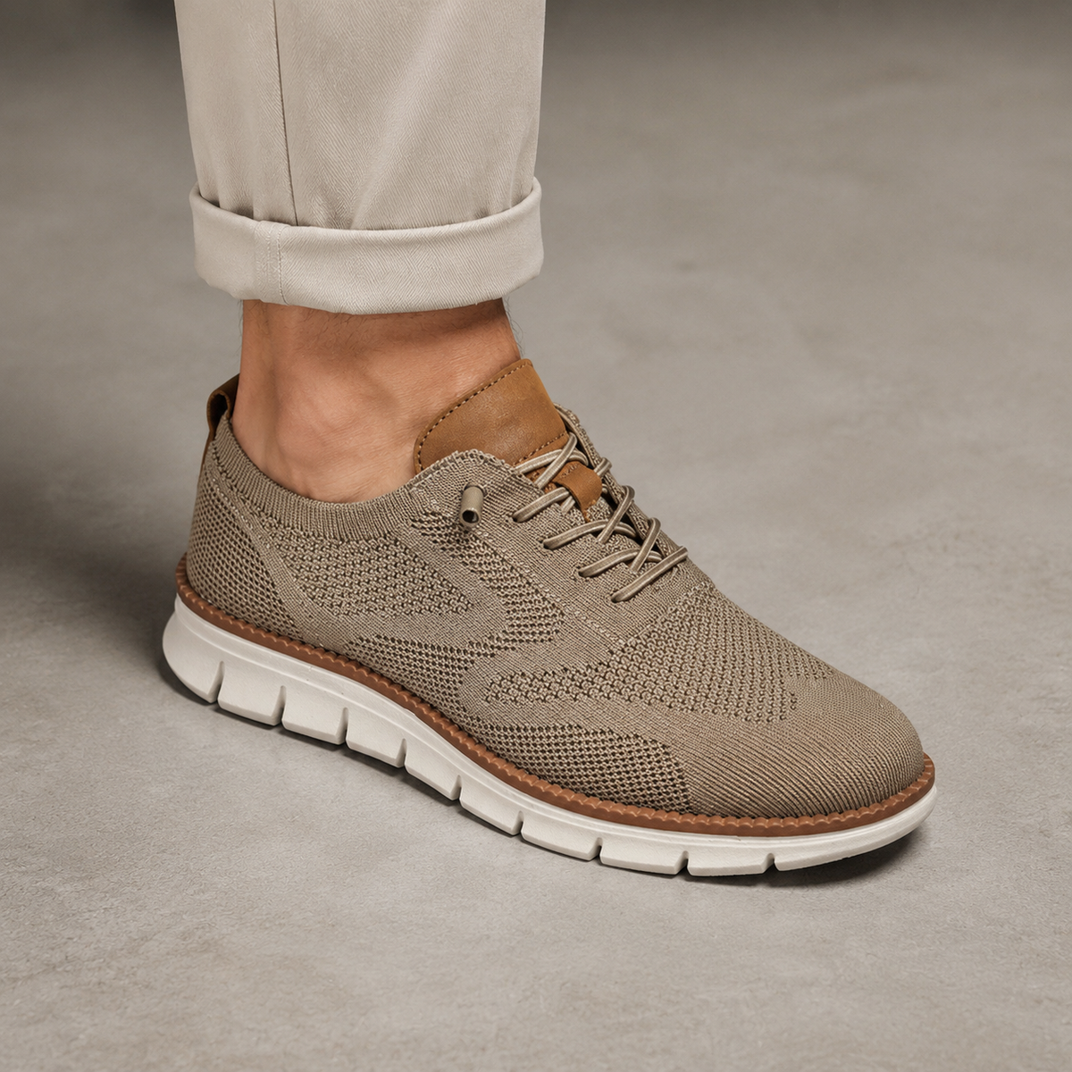 Men's Knit Sneakers - Casual Lightweight Walking Shoes