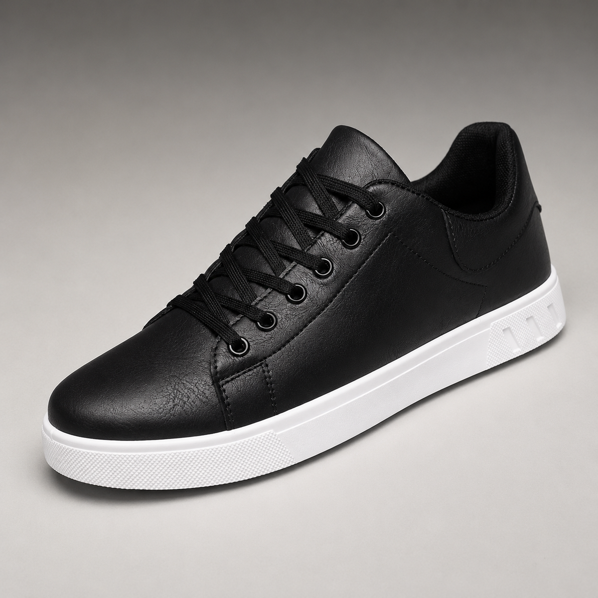 Men's Leather Sneakers - Low Top Casual Shoes