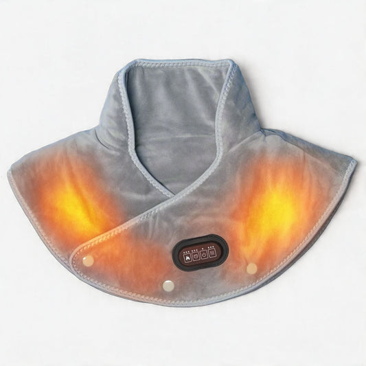 Neck & Shoulder Heating Pad | 3 Heat Levels, Vibration Massage, Carbon Fiber Heat & Auto Shutoff