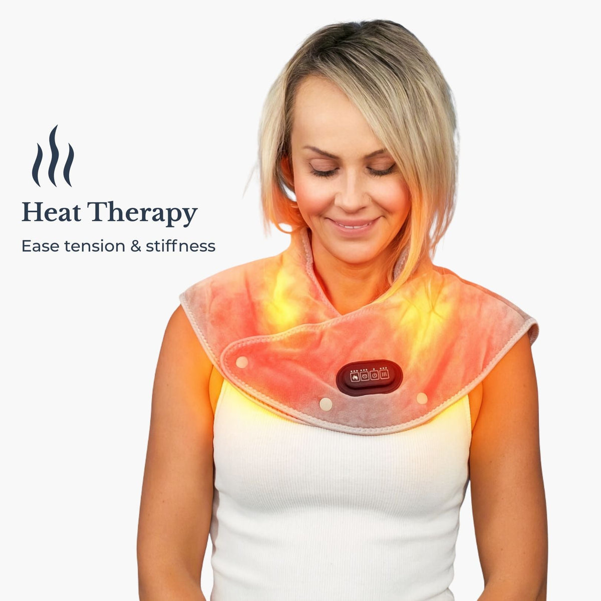 Neck & Shoulder Heating Pad | 3 Heat Levels, Vibration Massage, Carbon Fiber Heat & Auto Shutoff