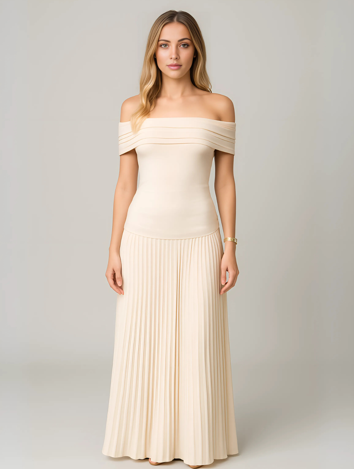 Zoravelle | Elegant Pleated Occasion Dress with Sophisticated Style