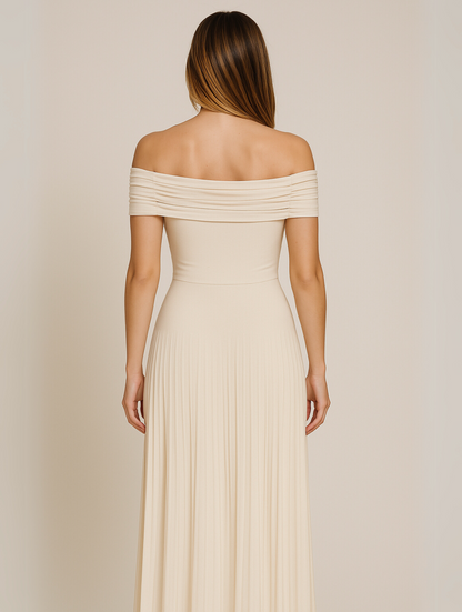 Zoravelle | Elegant Pleated Occasion Dress with Sophisticated Style