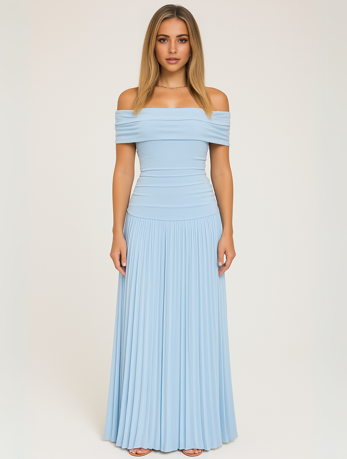 Zoravelle | Elegant Pleated Occasion Dress with Sophisticated Style