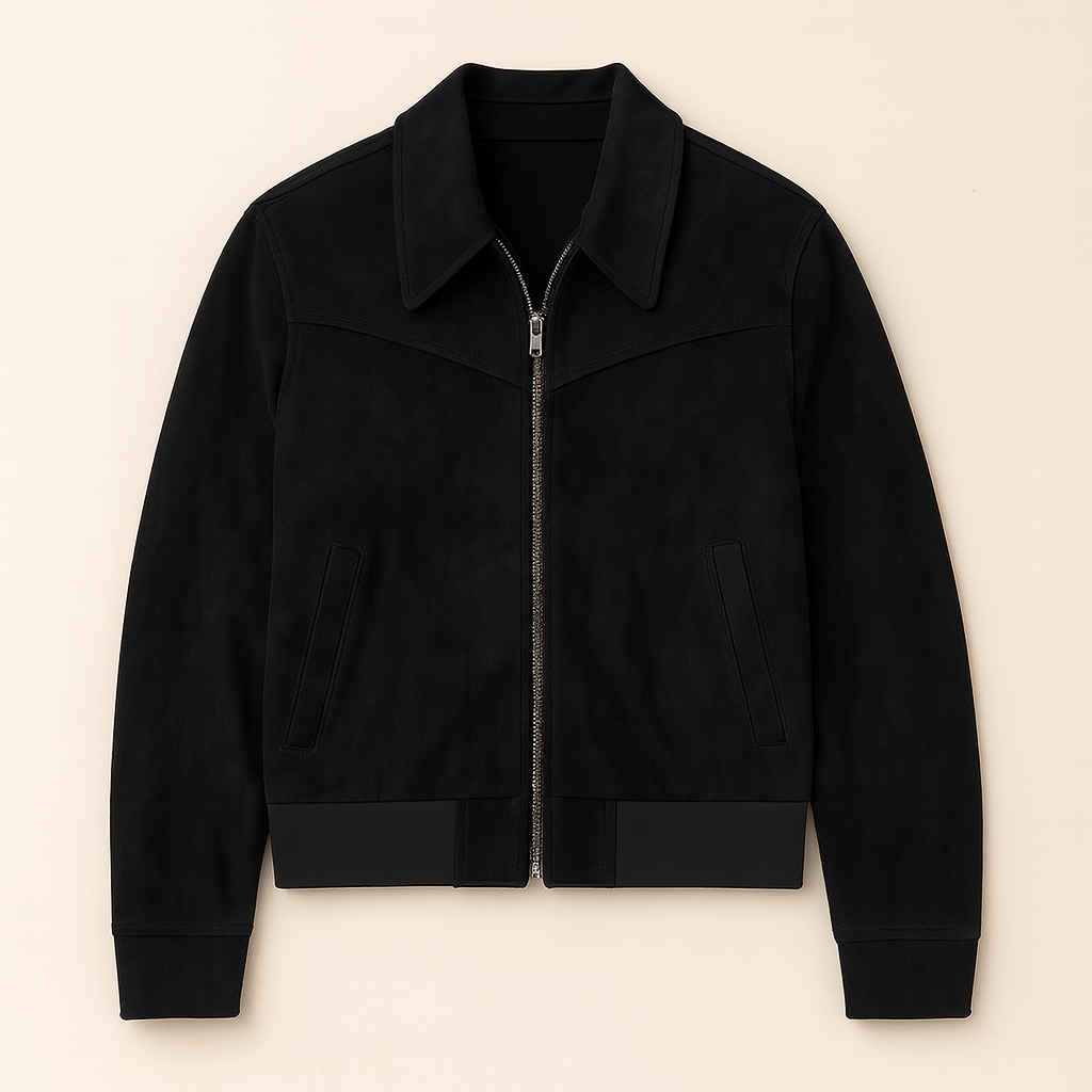 Men's Faux Suede Jacket - Casual Lightweight Outerwear
