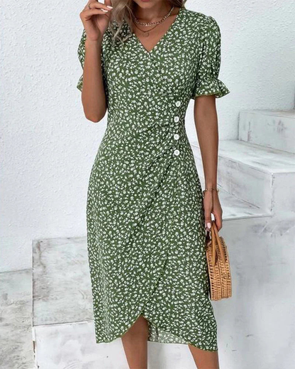Vesper Collection | Women's Dress with Flutter Sleeves | Lightweight Summer Midi Dress for Effortless Elegance 1