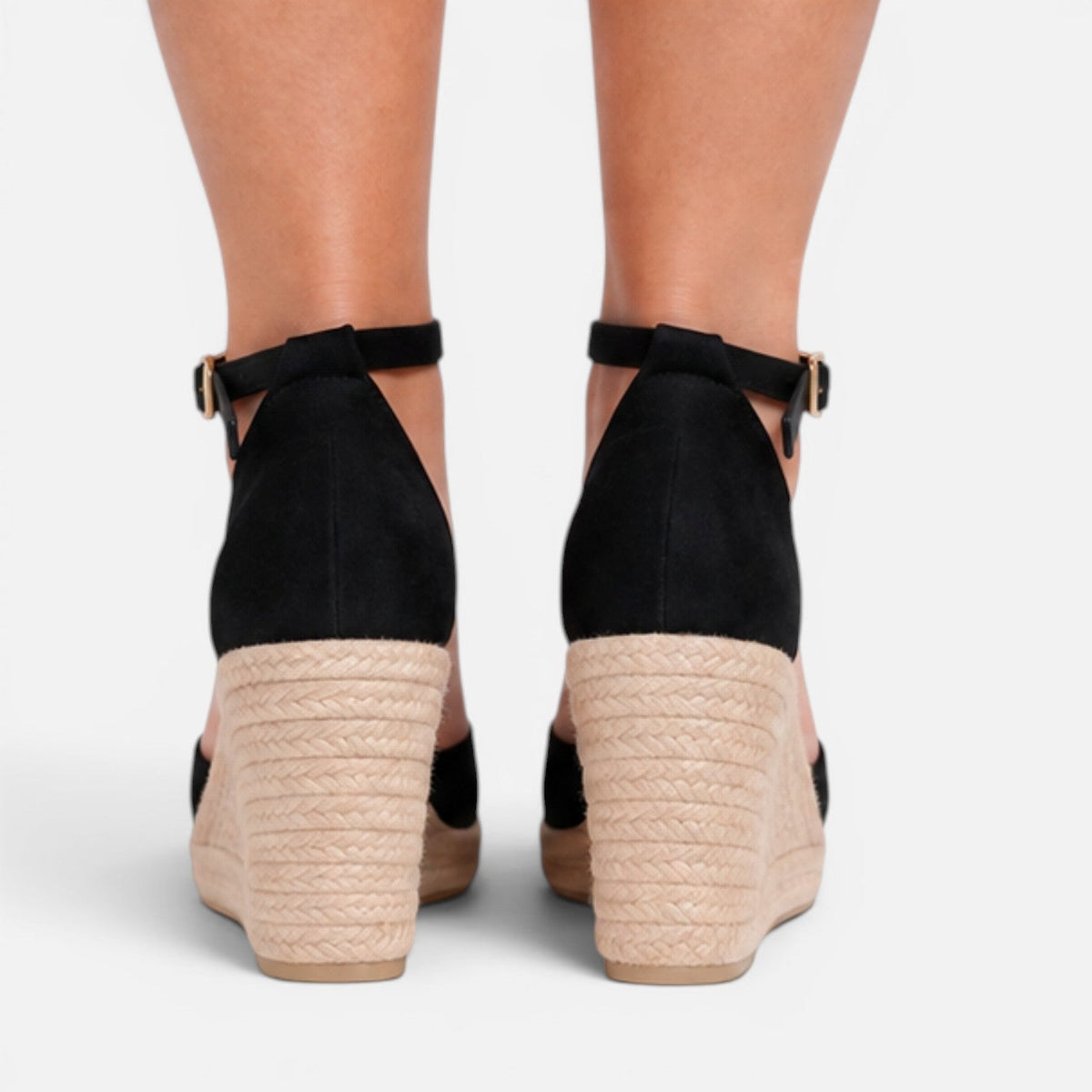 Women's Wedge Sandals - Closed Toe Ankle Strap