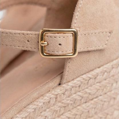 Women's Wedge Sandals - Closed Toe Ankle Strap