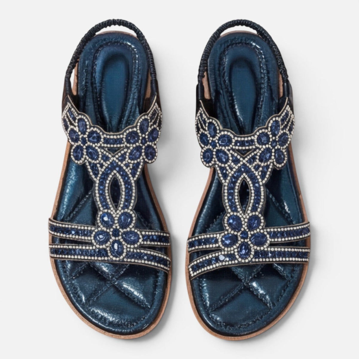 Women's Wedge Sandals - Cushioned Sole Walking Sandals