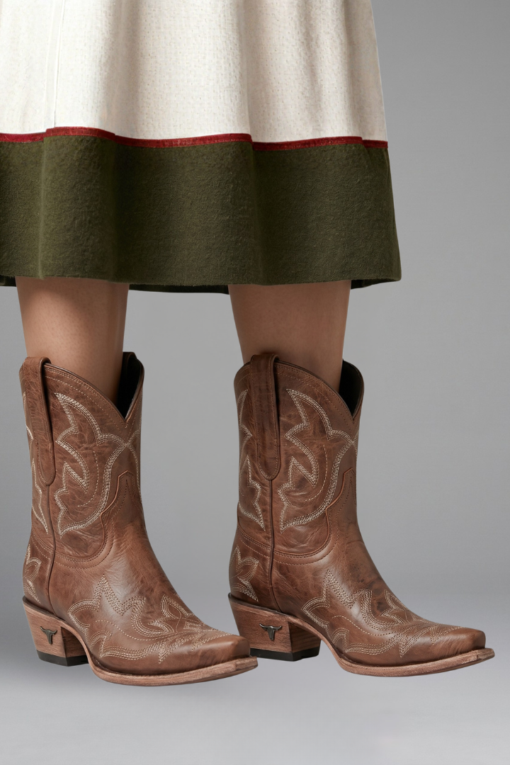 Women's Western Cowboy Boots Embroidered Ankle Boots