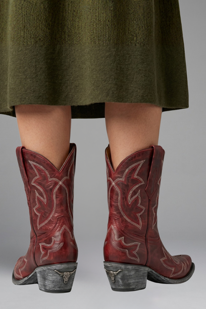 Women's Western Cowboy Boots Embroidered Ankle Boots