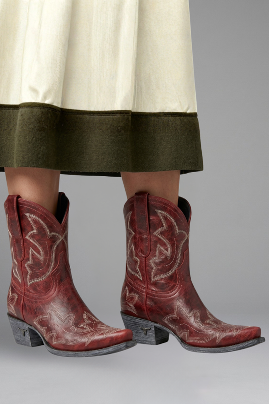 Women's Western Cowboy Boots Embroidered Ankle Boots