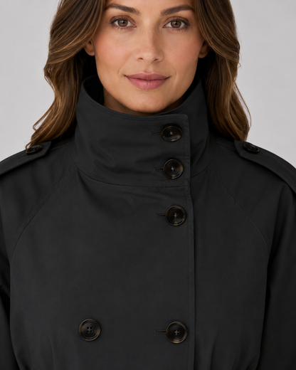 Women's Cropped Jacket - Zip Up Collar Casual Jacket