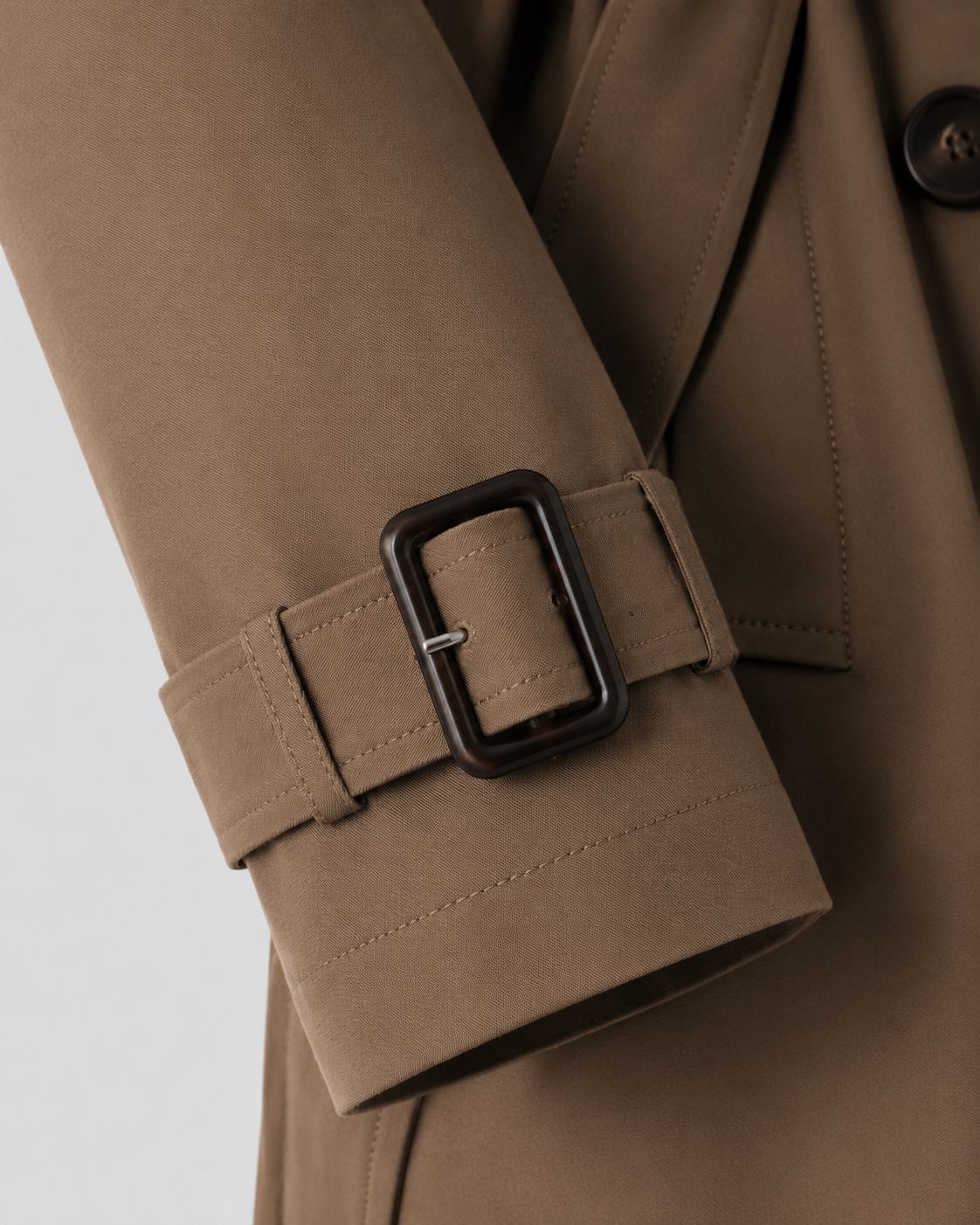 Women's Trench Coat - Long Double Breasted Belted Coat