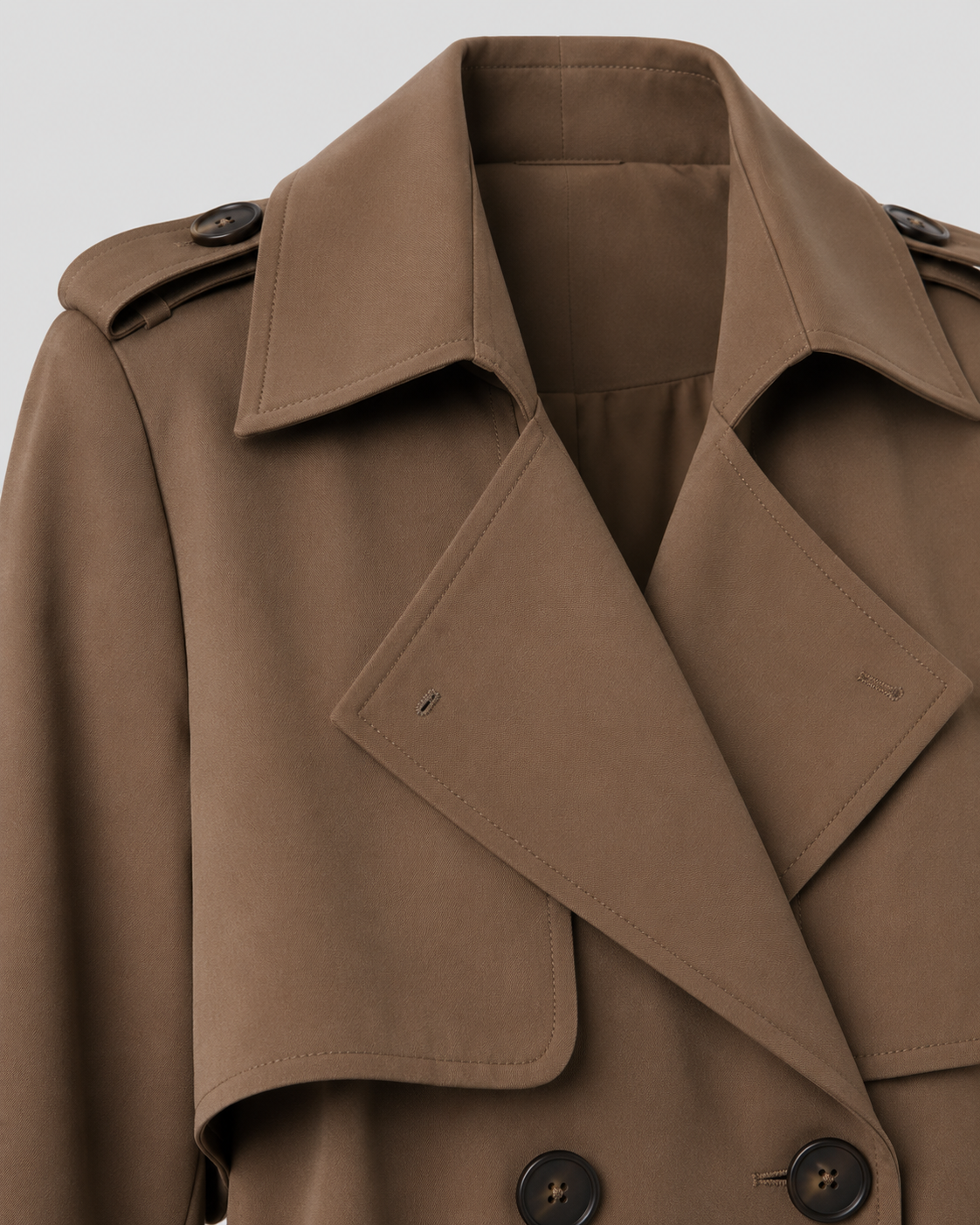 Women's Trench Coat - Long Double Breasted Belted Coat