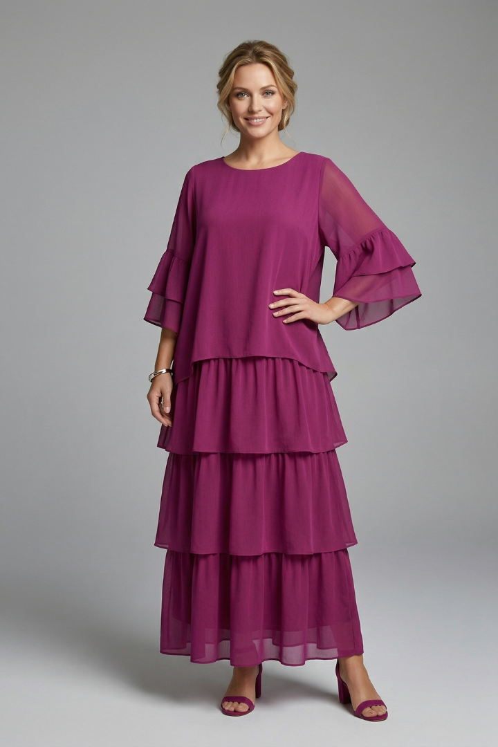 Rosindrae | Classic Tiered Maxi Dress Women Summer Style