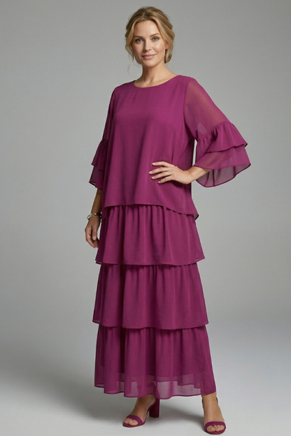 Rosindrae | Classic Tiered Maxi Dress Women Summer Style
