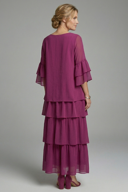Rosindrae | Classic Tiered Maxi Dress Women Summer Style