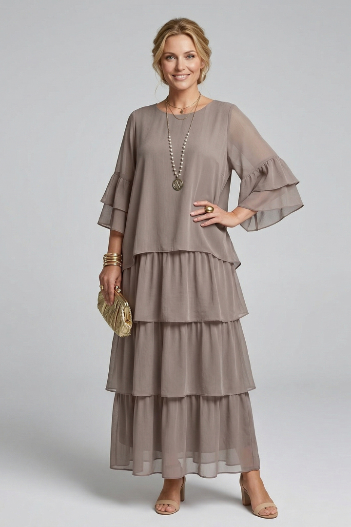Rosindrae | Classic Tiered Maxi Dress Women Summer Style
