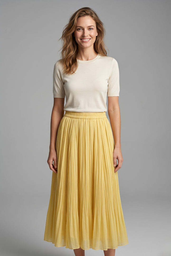 Maelisse | Elastic Pleated Maxi Skirt for Women Fashion Style