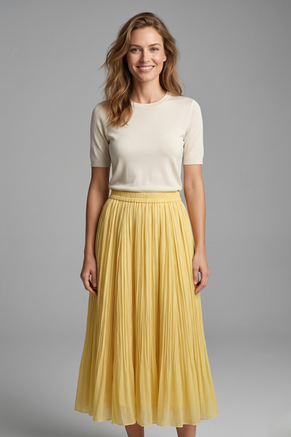 Maelisse | Elastic Pleated Maxi Skirt for Women Fashion Style