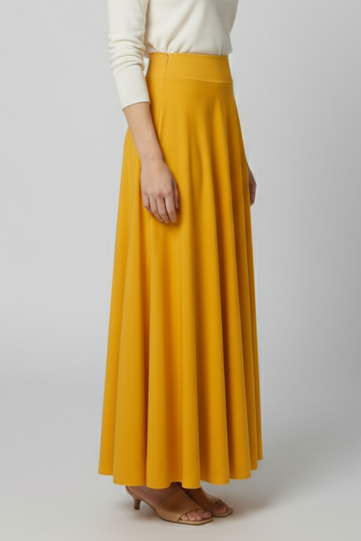 Solenne | Stylish Long High Waist Maxi Skirt for Women Fashion