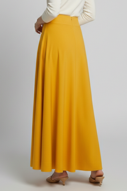 Solenne | Stylish Long High Waist Maxi Skirt for Women Fashion