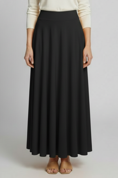 Solenne | Stylish Long High Waist Maxi Skirt for Women Fashion