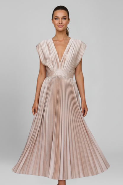 Paevora | Modern Pleated Evening Dress Women Fashion