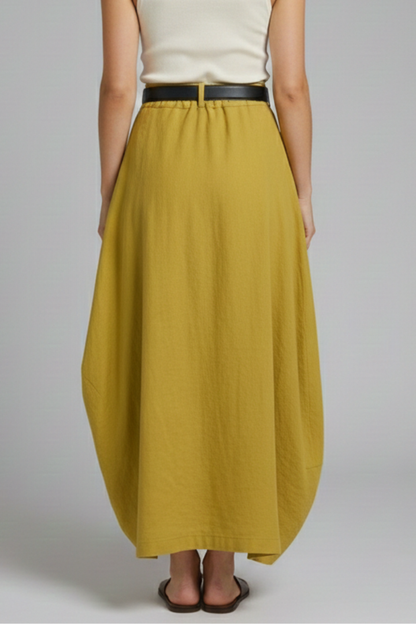 Mireille | Fashion Belted Flowy Midi Skirt for Women Style