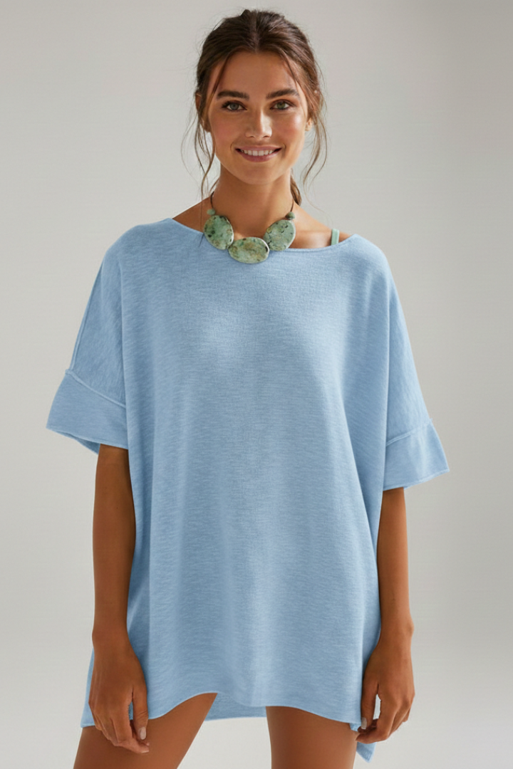 Ruby | Women's Oversized T-Shirt with Round Neck Basic Style