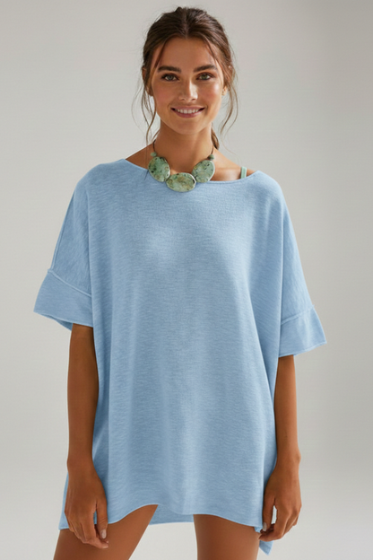 Ruby | Women's Oversized T-Shirt with Round Neck Basic Style