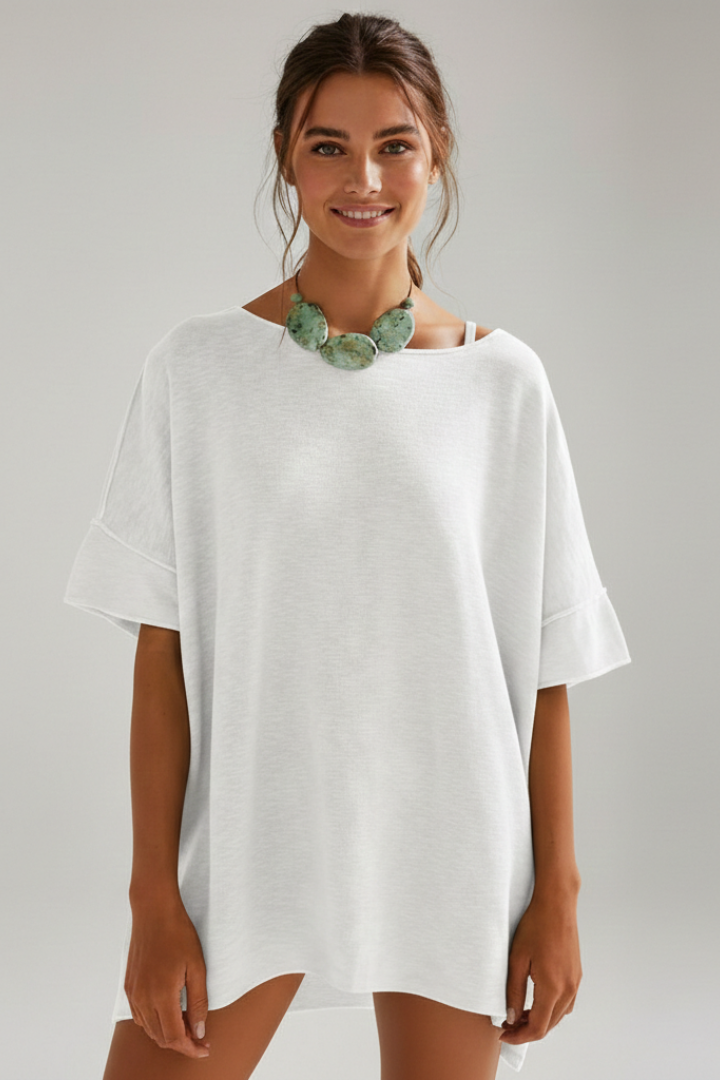 Ruby | Women's Oversized T-Shirt with Round Neck Basic Style