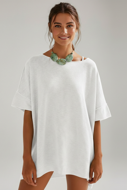 Ruby | Women's Oversized T-Shirt with Round Neck Basic Style