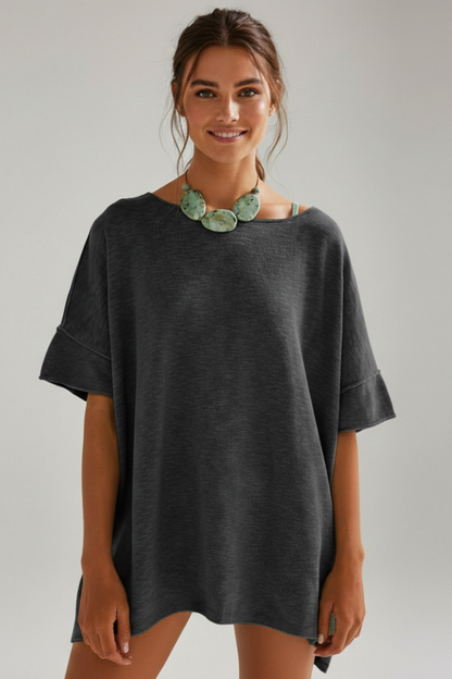 Ruby | Women's Oversized T-Shirt with Round Neck Basic Style