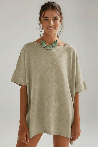 Ruby | Women's Oversized T-Shirt with Round Neck Basic Style