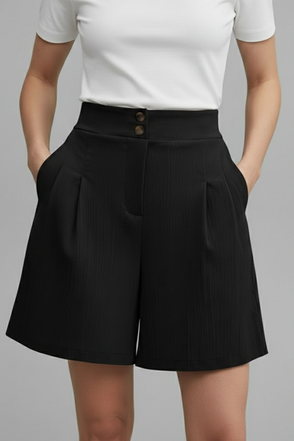 Florenne | Button-Front Linen Summer Shorts with Casual Style