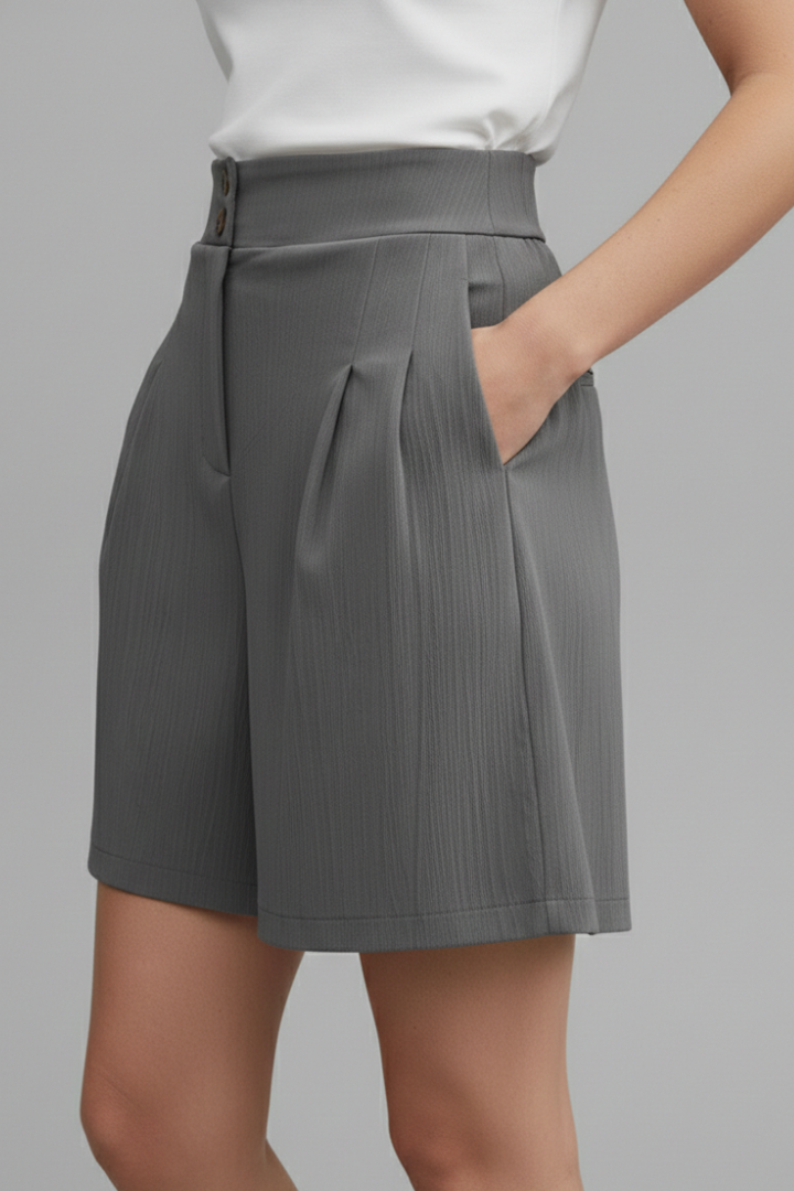 Florenne | Button-Front Linen Summer Shorts with Casual Style