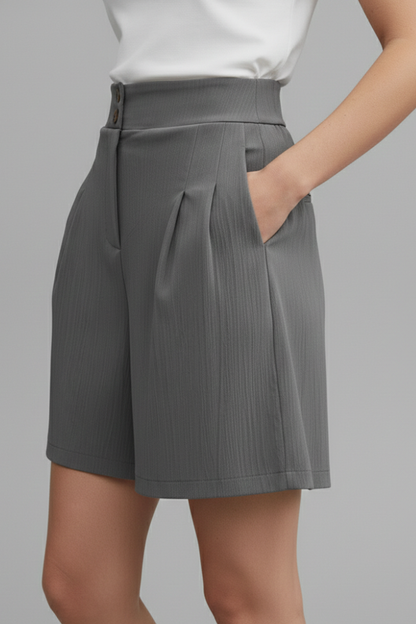 Florenne | Button-Front Linen Summer Shorts with Casual Style