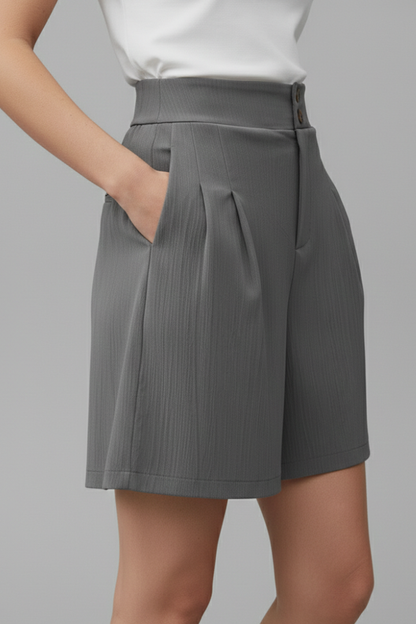 Florenne | Button-Front Linen Summer Shorts with Casual Style